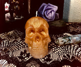 Gold Shimmer Skull Candle MEDIUM SIZE